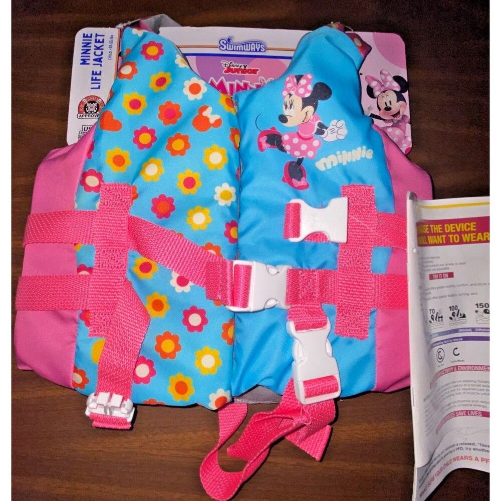 Disney Minnie Mouse Life Jacket for Kids 33-55 lbs New